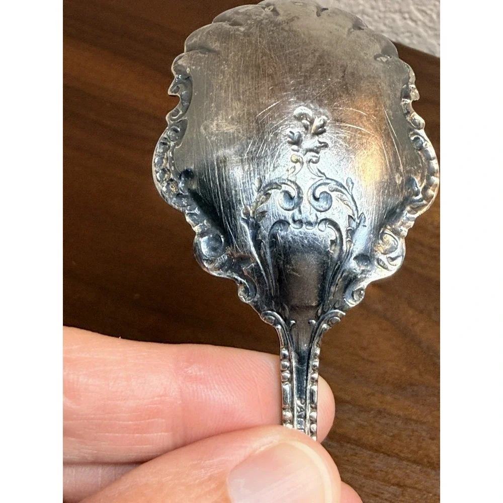 Antique WM ROGERS YORK Ornate 1900 Sterling Silver Spoon 6